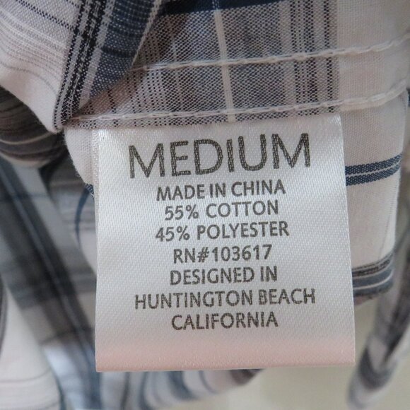 Coastal* Men's Long Sleeve Snap Down Curved Hem Chest Pocket Plaid Shirt~ XXL - Picture 4 of 11